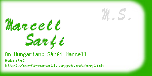 marcell sarfi business card