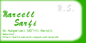 marcell sarfi business card